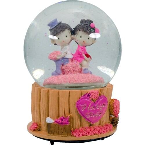 Dear Snow Globe Glass Winding Musical Big size