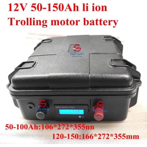Waterproof 12V 50Ah 60Ah 80Ah 100Ah 120Ah 130Ah 150Ah 180Ah Lifepo4 Battery for boat trolling motor Solar Energy Storage