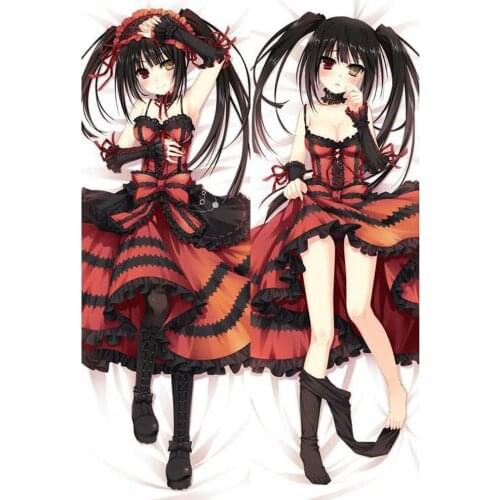 Japanese Characters Anime Date A Live Tokisaki Kurumi Throw Otaku Dakimakura Gifts Bedding Hugging Body Pillow Case 150x50 CM