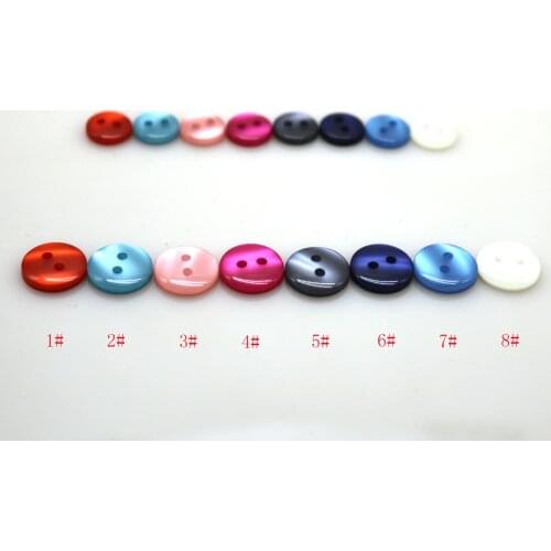100pcs 10mm/12mm polyester button pearl buckle Sewing button Accessories resin shirt button for DIY