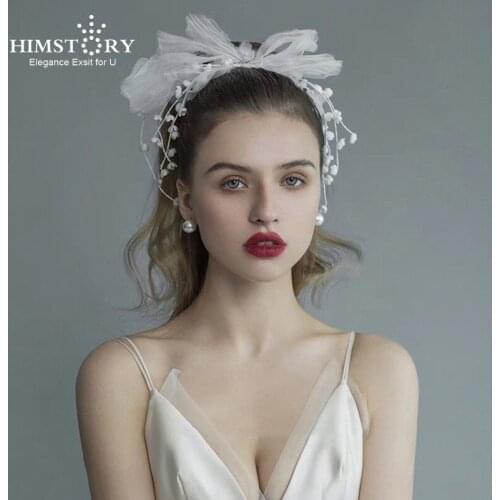 HIMSTORY European White Crystal Brides Barrettes Hair Sticks Wedding Hair Accessory Evening Hair Jewelry