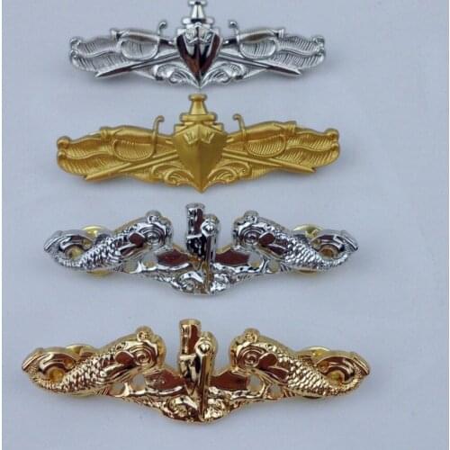4PCS US NAVY SUBMARINE WARFARE INSIGNIA BADGE PIN FOR SPECOPS OFFICER ENLISTED