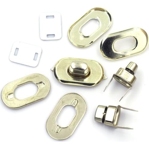 50Sets Gold Tone Metal Clutch Bag Clasps Handbag Turn Lock Twist Locks Closure Purse Buckle DIY Crafts Leather Luggage Hardware