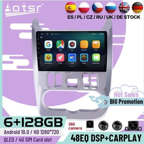 6+128G Carplay Multimedia Stereo Android Player For Renault Logan 2009 2010 2011 2012 2013 GPS Navi Car Radio Receiver Head Unit