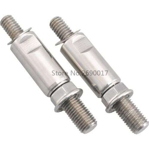 Stainless Steel Motorcycle Raised Mirror Mount Adaptors Rear View Mirrors Screw Fits For Victory Suzuki Kawasaki Indian Honda