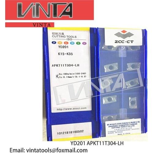 Free shipping High Quality 10pcs/lots YD101 YD201 APKT11T304-LH CNC Carbide Milling Inserts Cutting Blade Tools