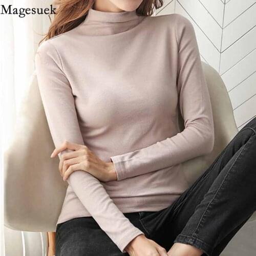 Plus Size White Blouse Autumn Long Sleeve Cotton Womens Top Turtleneck Women 2020 Solid Casual Oversize Shirt Women Blusas 11216