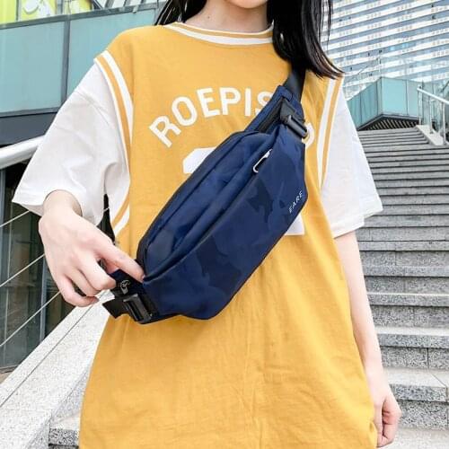 Canvas Waist Bags Men Crossbody Bag Nylon Fashion Fanny Pack Men Belt Pack Men Travel Phone Pouch Chest Bag Shoulder Pouch