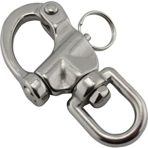 316 Stainless Steel Swivel Shackle Quick Release Boat Anchor Chain Eye Shackle Swivel Snap Hook 70,87,128mm