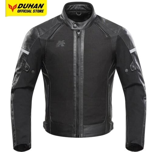 KERAKOLL Motorcycle Jacket Men Windproof Waterproof Protective Gear Leather Moto Jacket Night Reflection Motorbike Riding Jacket