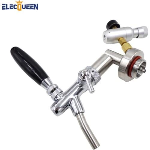 Stainless mini growler spears Beer Spear with Adjustable tap Faucet with Regulator CO2 Charger for 2L 3.6L 5L beer growlers