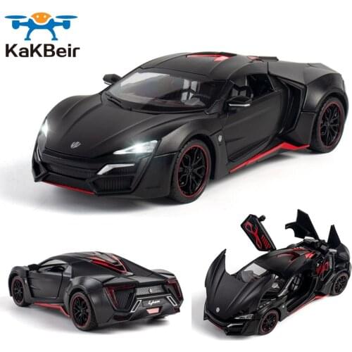 KaKBeir 1:24 1:32 Lykan Hypersport Alloy Car Model & Toy Vehicles Toy Car Metal Collection Kid Toys Children Gifts Fast-Furious