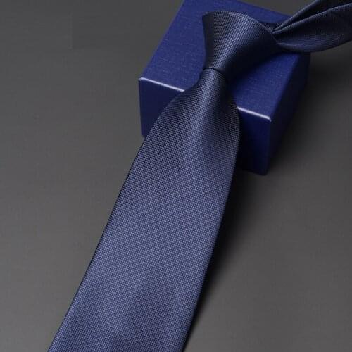 Men 9CM Wide Tie 2020 Brand New High Quality Business Work Ties For Men Fashion Formal Necktie Classical Blue & Black Neck Ties