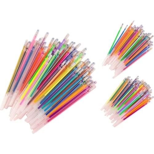 Neutral Pen Refills For Children Adults Coloring Books Paintings Graffiti Handmade Diaries (Mixed Colors 0.8Mm)