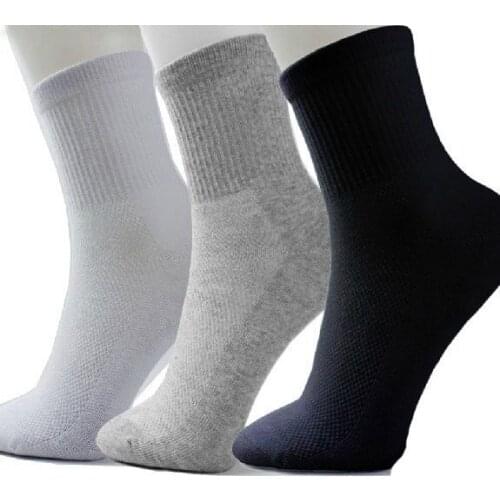 10 Pairs/Lot Black&White&Grey Mens Socks Unisex Ankle Socks Thin Net Solid Casual Short Summer Cotton Sock Wholesale Socks