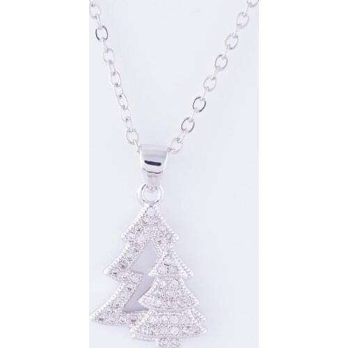 New Fashion Jewelry Charm Christmas Tree Necklaces & Pendants Handmade Copper Chain Friendship Necklaces Bijoux Chokers Gifts