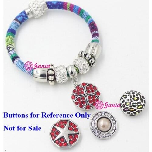 10pcs/lot New Arrival Snap Jewelry 10 Colors Cotton Rope Ethnic Bohemia Mexican Style Snap Bracelet for women Pulsera Bijoux