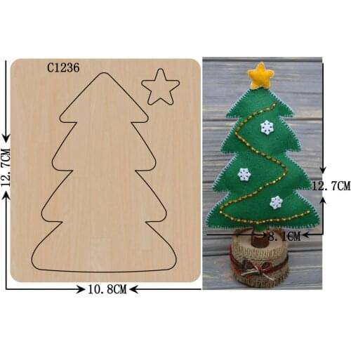 New Christmas tree Wooden die Scrapbooking C-1236 Cutting Dies Multiple sizes