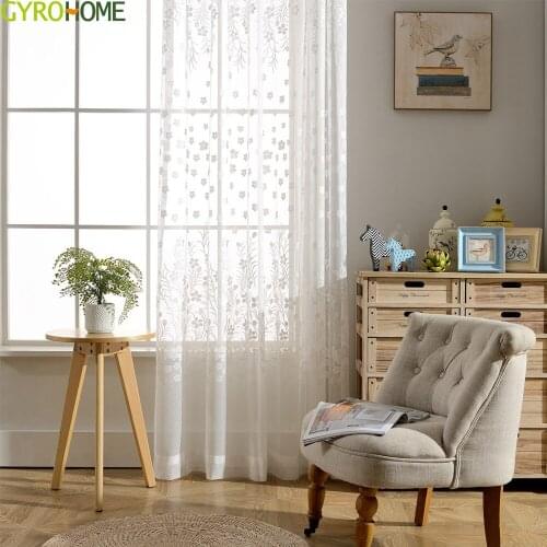 Window Curtain Fabric Simple Modern Tulle Finished White Yarn Fashion Voile