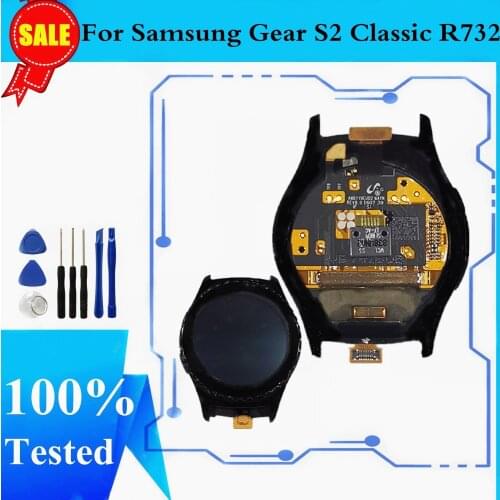 Original Display For Samsung Gear S2 Classic R732 LCD Diaplay Touch Screen Digitizer For Samsung R732 Display Replacement