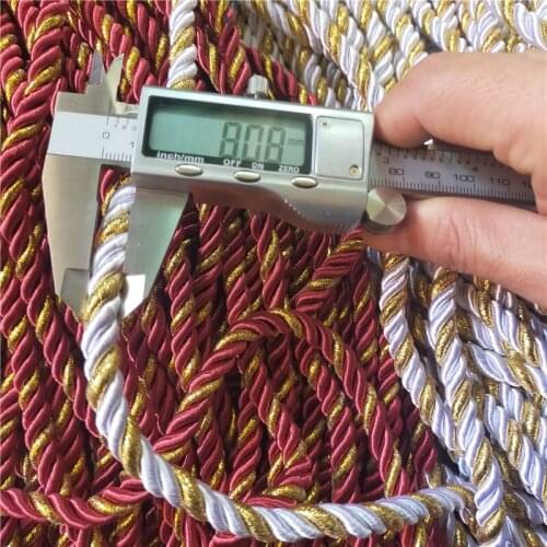 Three Strands Of Gold Wire Portable Rope Diy Handmade Clothing Accessories With Rope Packing Braided Decorative Rope