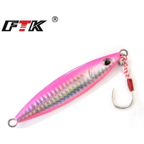 80/100/150g 3D Eyes Hard Metal Jigging Fishing Lure 98-118mm Slow Sinking Micro Jig Sea Boat Fishing Bait With Assist Hook