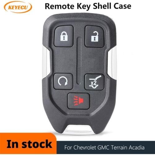 KEYECU for GMC Terrain 2018 2019 Acadia 2017 2018 2019 Remote Key Shell Case Fob 5 Button for HYQ1EA HYQ1AA