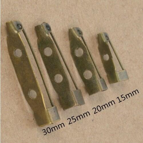 2 holes Base Blank setting back pin Safety Kilt pins needle garment scarf shawl hijab buckle adhesive holder bar metal Glue on