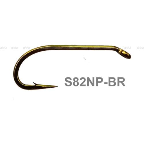 S82, 100 Fishing Hooks, Nymph Fly Hooks, Fly Tying, Fly Fishing / S82NP-BR