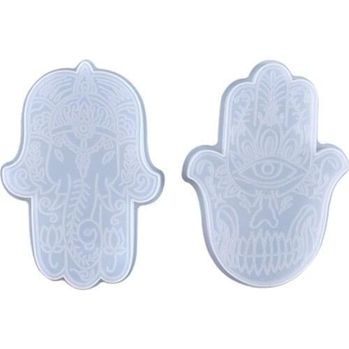 Crystal Epoxy Resin Mold Cool Hand of Fatima Ornaments Casting Silicone Mould 1XCA