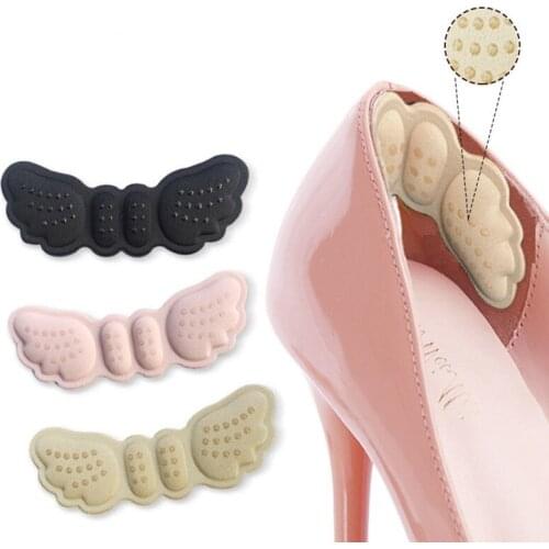 High Heel Insoles Butterfly Adjust Size Heel Liner Grips Protector Sticker Heel Pad Foot Care Anti Keep Abreast Heel Pads 1Pair