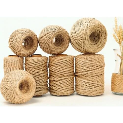 DIY hemp rope high quality handmade rope natural thick and thin hemp rope craft decoration tag binding rope meal mat rope