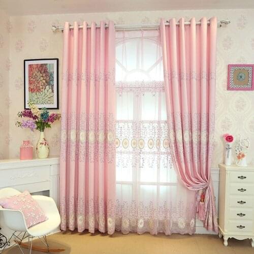 European Style Simple Modern Curtain Jacquard Embroidered High Shading Curtains for Living Room Bedroom Home Decoration Custom