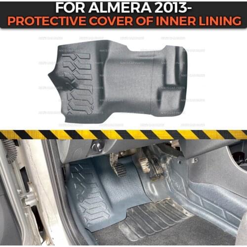 Protective cover case for Nissan Almera 2013- Russian version on inner carpet under pedals accessories car protection styling