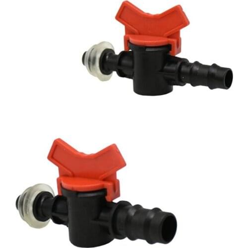 1/2 3/4 hose Garden tap Connector 16mm 20mm PE tube irrigation water valve Water flow control valve With seal 30pcs