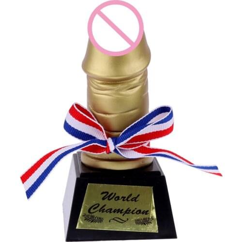 1 Funny Penis Big Willy Trophy Novelty Birthday Gifts Golden Penis Prize Award Hen Stag Bachelor Party Favors Adult Joking Toys
