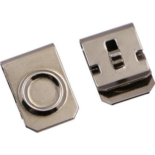 10pcs/lot Precision Nickel Plated Spring Steel A AA CR2 CR123A Snap-On Button Battery Contact, Battery Clip