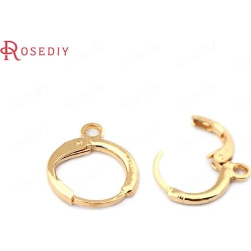 10 Pieces Diameter 12mm Champagne Gold Silver Platinum color Round Copper Earring Loops Diy Jewelry Accessories (JM5624)