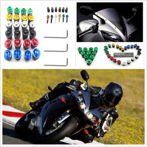 10PCS green Motorcycle Screw Kit BOLTS Motorbike Windscreen Windshield Bolt Screws for KTM 990 SupeR SUZUKI GSF600 Bandit GS1000