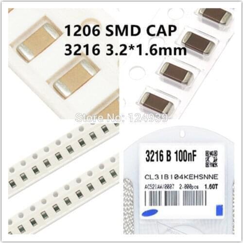 1206 CAP CER 3216 X7R 470pF 250V 333K 33nF 102K 1nF 105K 1uF 100V 103K 10nF 470pF 1KV 222K 2.2nF 472K 4.7nF 103K 10nF 50V 475K