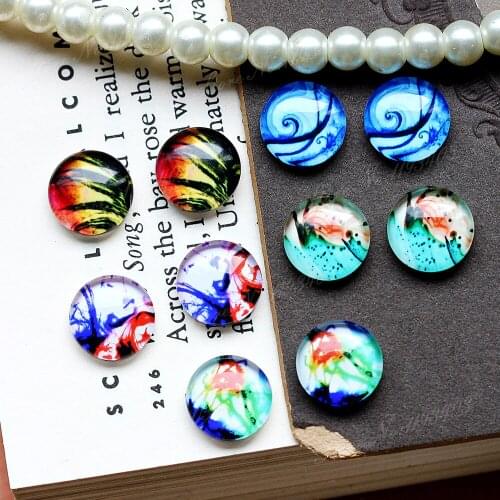 20 pcs MIX 12mm 20mm 25mm 30mm Handmade Round Glass Cabochon beads-Image Glass Cabochon-(HPGC-MIXSS-224-3)