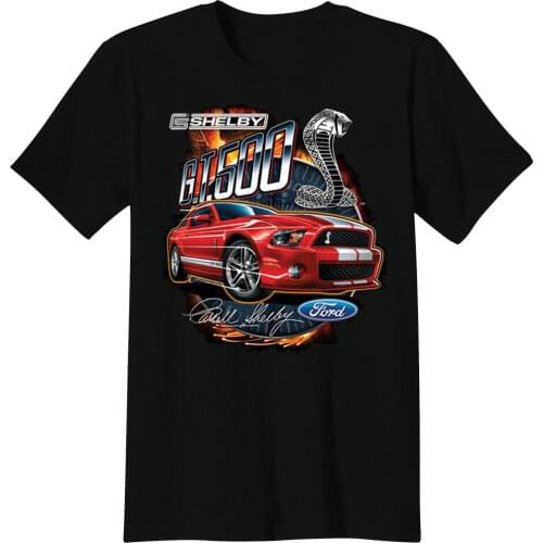 2019 Hot Sale Mustang American Car Racer Hot Rod T-Shirt Red Shelby Cobra GT Tee Shirt