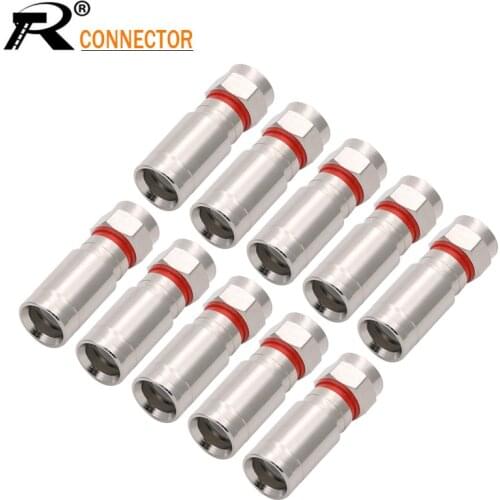 3pcs RG6 Weatherproof F Compression Connector RG-6 Compression RF COAXIAL Connector Adapter R connector