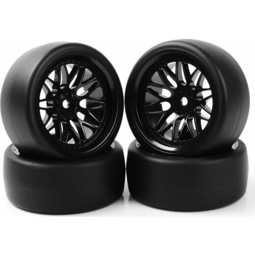 4Pcs 1/10 Drift Tires&Wheels 12mm Hex For HSP HPI on Road Racing Car Tyres