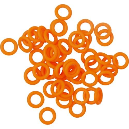 50pcs Rubber O-Rings Fishing Accessories Rubber Seal Gasket For Worms Wacky Rig O-Ring Tool Fishing Bite Mixed Color