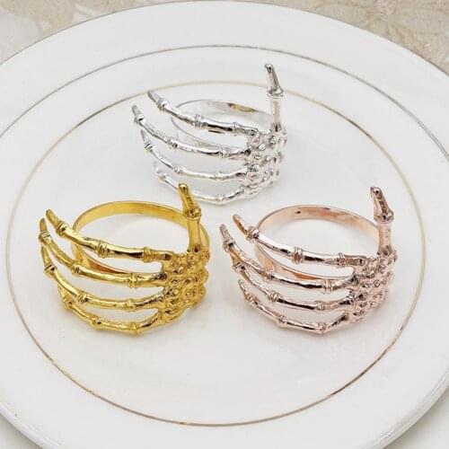 Hard to Fade 6Pcs/Set Convenient Visual Effect Decorative Napkin Ring Long Lasting Napkin Holder Durable for Party