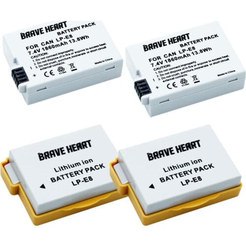 7.4v 1860mah bateria LP E8 LPE8 LP-E8 Battery for Canon EOS 550D 600D 650D 700D X4 X5 X6i X7i T2i T3i LP E8
