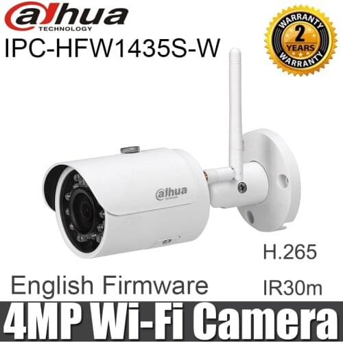 Dahua IPC-HFW1435S-W 4MP Wifi IP Camera H.264 H.265 IR 30m Wireless camera replace IPC-HFW1320S-W IPC-HFW2325W