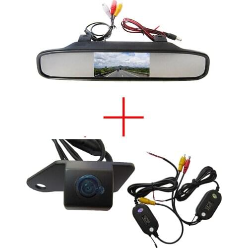 Wireless Color Car Rear View Camera for Mitsubishi ASX RVR/Outlander Sport,with 4.3 Inch Rear view Mirror Monitor