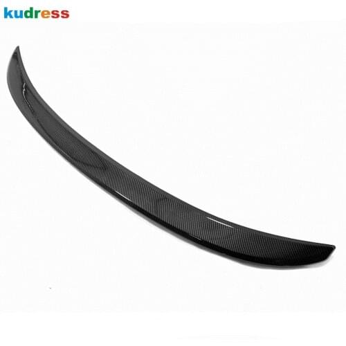 For For Focus 2019 2020 sedan 4door car Carbon Fiber Rear Trunk Spoiler Wing Cover Trim Sticker accessories